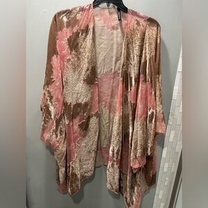 Elegant Brown and Pink Women's Kimono